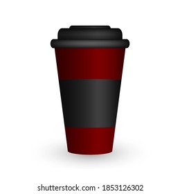 Coffee cup icon on white background. Vector illustration.