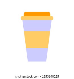Coffee cup icon on white background. Vector illustration.