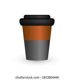 Coffee cup icon on white background. Vector illustration.