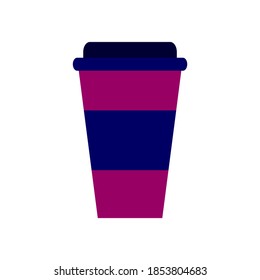 Coffee cup icon on white background. Vector illustration.