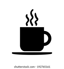 Coffee cup icon on white background.