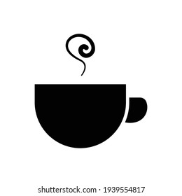 Coffee cup icon on white background. Editable stroke. Design template vector