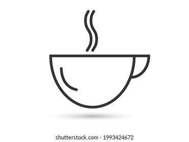 Coffee cup icon on white background. Vector illustration.