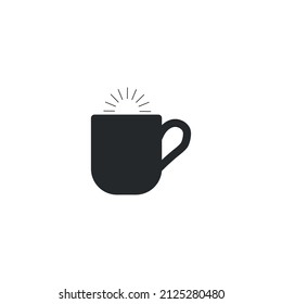 Coffee cup icon on white background. Vector illustration.