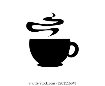 Icono de taza de café sobre fondo blanco. Ilustración vectorial.