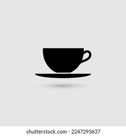 Coffee cup icon on white background. Vector illustration.