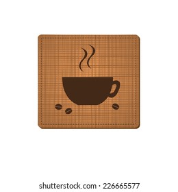 Coffee cup icon on white background. Vector illustration