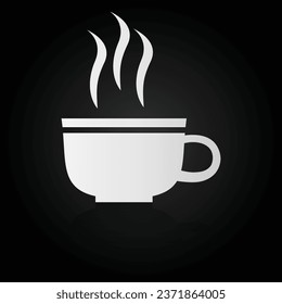 Coffee cup icon on white background. Vector illustration.