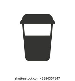 Kaffeecup-Symbol auf weißem Hintergrund - einfache Vektorgrafik