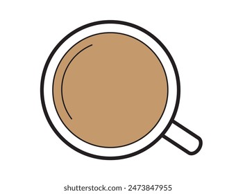 Kaffeetassen-Symbol auf weißem Hintergrund. Vektorillustration.