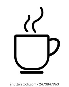Coffee cup icon on white background. Vector illustration.