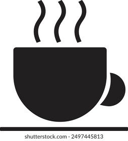 Coffee cup icon on white background. Vector illustration