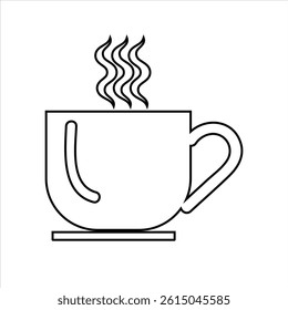 coffee cup icon on white background