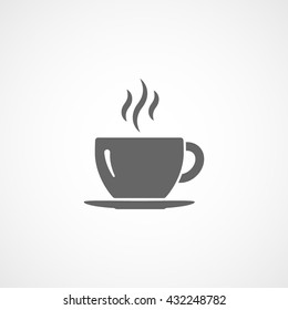 Coffee Cup Icon On White Background