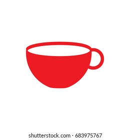Coffee cup icon on white backgroun
