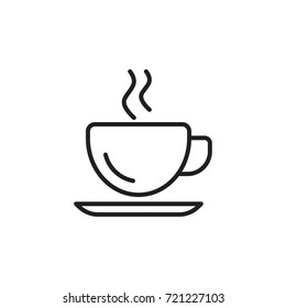 Coffee cup Icon on the white background