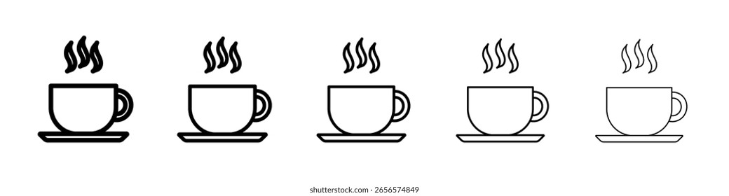 Kaffeetasse Symbol Umriss einfache Illustration einzeln