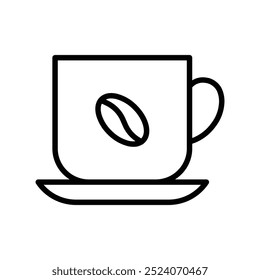 coffee cup icon. Outline style design isolated on white background