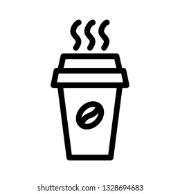 Coffee Cup Icon Outline Vector
