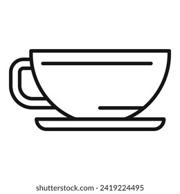 Coffee cup icon outline vector. Service airplane. Relax luxury seat