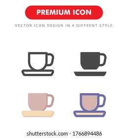 coffee cup icon pack isolated on white background. for your web site design, logo, app, UI. Vector graphics illustration and editable stroke. EPS 10.