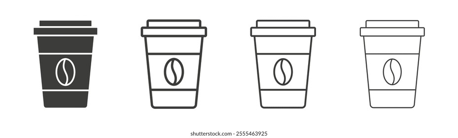 coffee cup icon pack. vector illustration