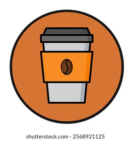 coffee cup icon. Paper coffee cup icon
