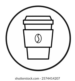 coffee cup icon. Paper coffee cup icon