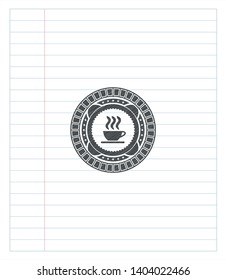 coffee cup icon penciled. Vector Illustration. Detailed.