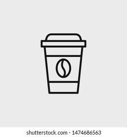 Coffee cup icon. Plastic cup, coffee to go. Vector