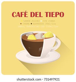 Coffee cup icon with recipe. Vector illustration.