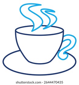 Coffee Cup icon represented by Coffee Cup Dual Line style.