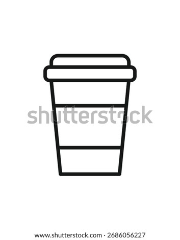 Coffee cup icon representing beverage, cafe, and refreshment, suitable for coffee shop branding, food packaging, lifestyle, takeaway drinks, and restaurant design projects