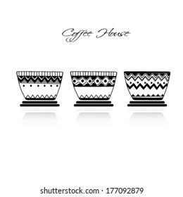 Coffee cup icon, retro style 