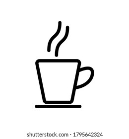 Juego de iconos de la taza de café. Colección de tazas de té de café. Icono de bebida caliente.