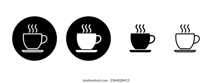 coffee cup icon set illustration. cup a coffee sign and symbol