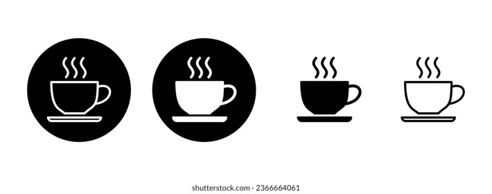 coffee cup icon set illustration. cup a coffee sign and symbol