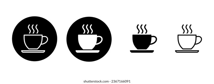 coffee cup icon set illustration. cup a coffee sign and symbol