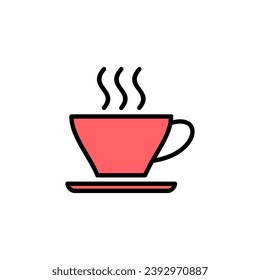 ilustración de conjunto de iconos de taza de café. taza un signo de café y un símbolo