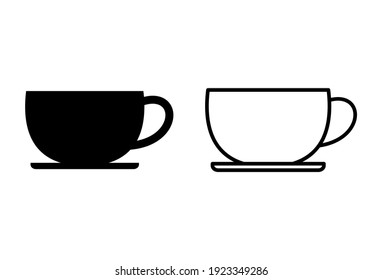 coffee cup icon set. cup a coffee icon vector.