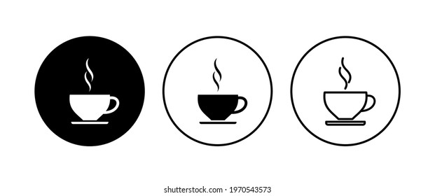 Coffee cup icon set. cup a coffee icon vector.