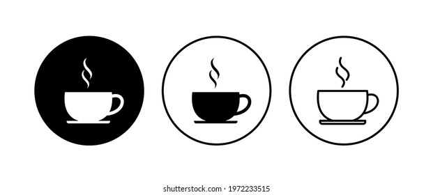 Coffee cup icon set. cup a coffee icon vector.