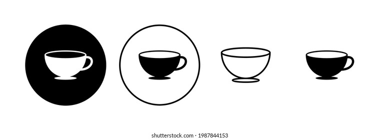 Coffee cup icon set. cup a coffee icon vector.