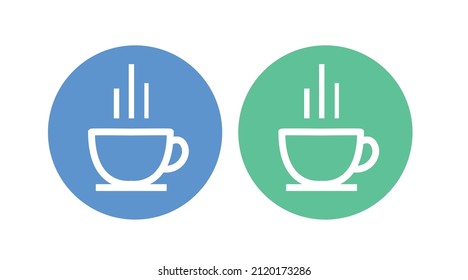 Coffee Cup Icon Set. Vector isolated set of coffee signs