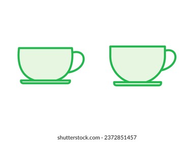 Coffee cup icon set. cup a coffee icon vector.