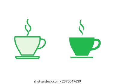 Coffee cup icon set. cup a coffee icon vector.