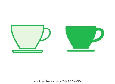 Coffee cup icon set. cup a coffee icon vector.