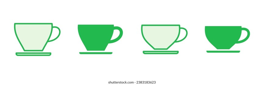 Coffee cup icon set. cup a coffee icon vector.