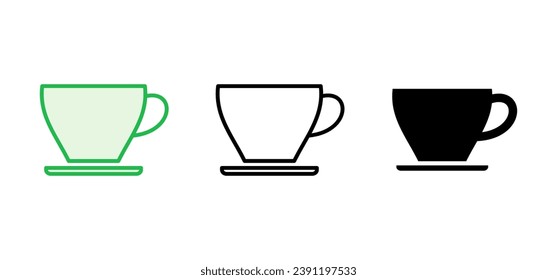 Coffee cup icon set. cup a coffee icon vector.