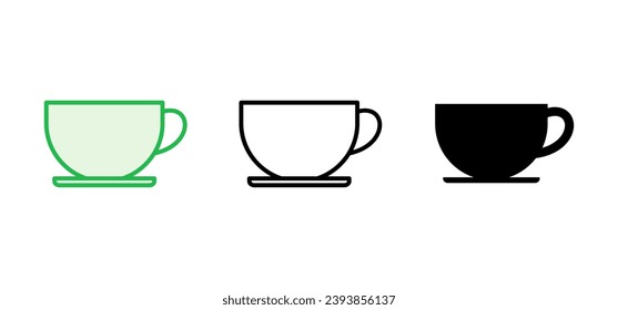 Coffee cup icon set. cup a coffee icon vector.